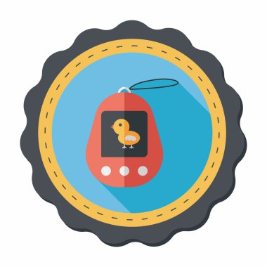 Uzun Gölge, eps 10 cep pet düz simgesiyle