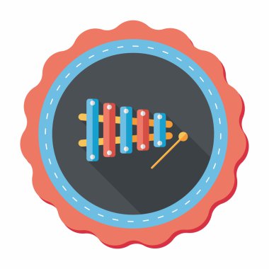 Uzun Gölge, eps10 ksilofon düz simgesi