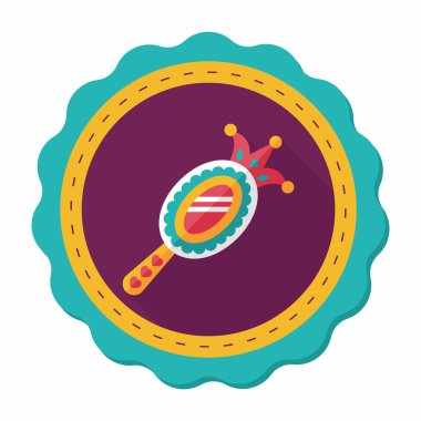 ayna oyuncak düz simgesi ile uzun gölge, eps10