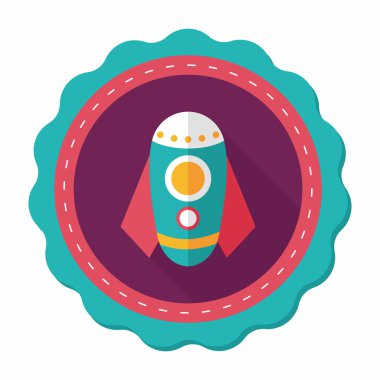 Uzun Gölge, eps10 roket düz simgesi