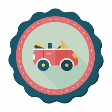 Uzun Gölge, eps10 ile ulaşım açık araba düz simgesi