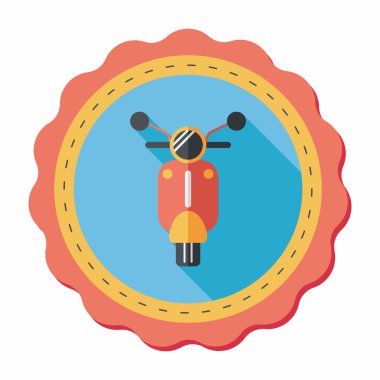 Uzun Gölge, eps10 ile ulaşım scooter düz simgesi