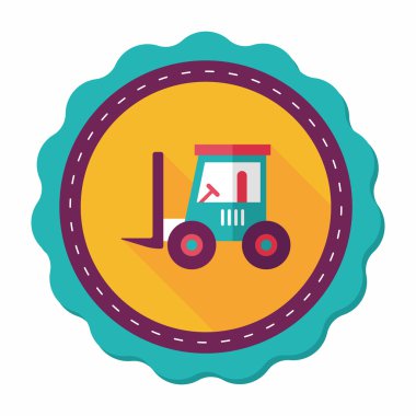 Kamyon uzun gölge, eps10 düz simgesiyle taşıma ulaşım