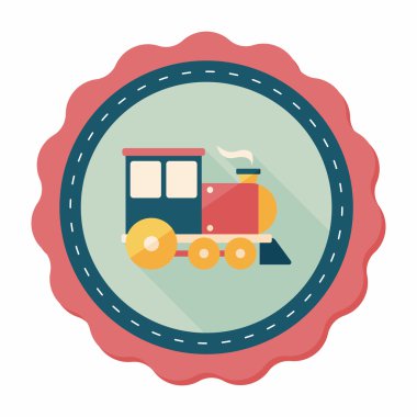 Uzun Gölge, eps10 ile ulaşım tren yassı simgesi