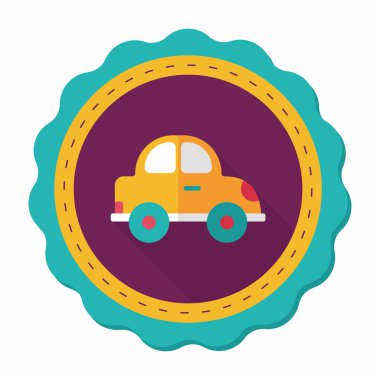 Uzun Gölge, eps10 ile ulaşım araba düz simgesi