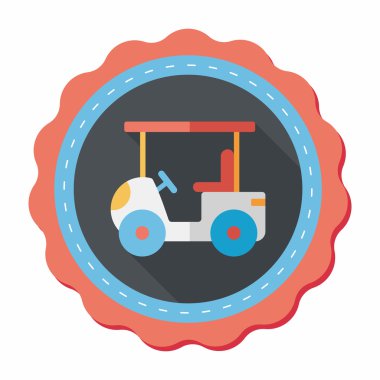 Uzun Gölge, eps10 ile ulaşım Golf arabası düz simgesi