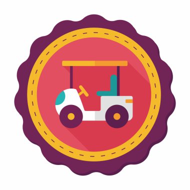 Uzun Gölge, eps10 ile ulaşım Golf arabası düz simgesi