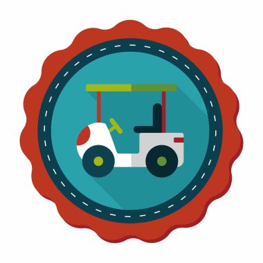 Uzun Gölge, eps10 ile ulaşım Golf arabası düz simgesi