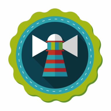 Deniz feneri uzun gölge, eps10 düz simgesiyle