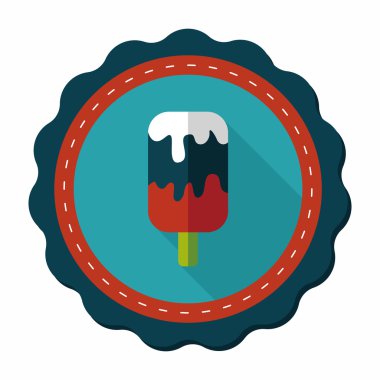 Uzun Gölge, eps10 dondurma düz simgesi