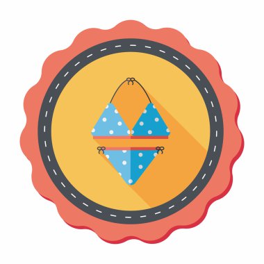 Yüzme uygun uzun gölge, eps10 ile düz simgesi