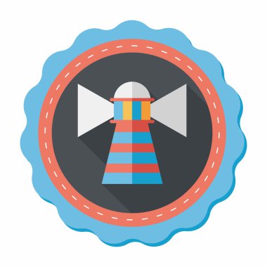 Deniz feneri uzun gölge, eps10 düz simgesiyle