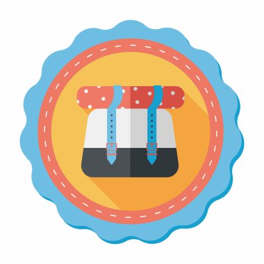 Uzun Gölge, eps10 ile düz kutsal kişilerin resmi sırt çantası