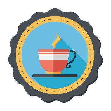 Uzun Gölge, eps10 ile kahve düz simgesi