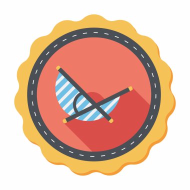 Uzun Gölge, eps10 ile tembel plaj güneş yatak sandalye düz simgesi