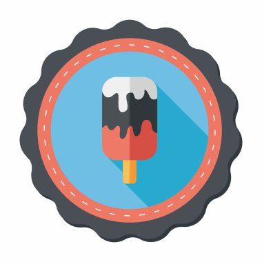 Uzun Gölge, eps10 dondurma düz simgesi