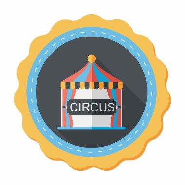 sirk uzun gölge, eps10 düz simgesiyle