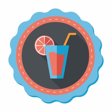 Uzun Gölge, eps10 ile kokteyl düz simgesi