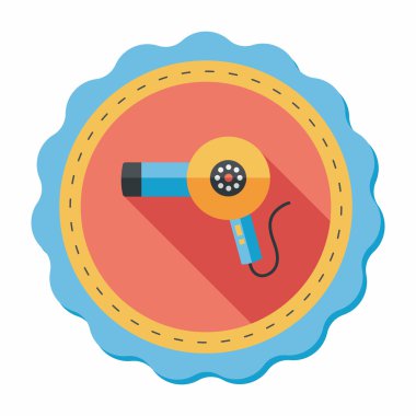 Uzun Gölge, eps10 saç kurutma makinesi düz simgesiyle