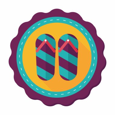 Uzun Gölge, eps10 ile flip flop düz simgesi