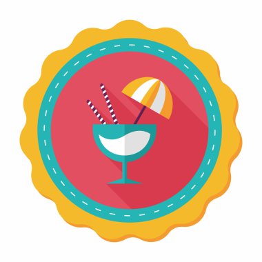 Uzun Gölge, eps10 ile kokteyl düz simgesi