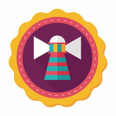 Deniz feneri uzun gölge, eps10 düz simgesiyle