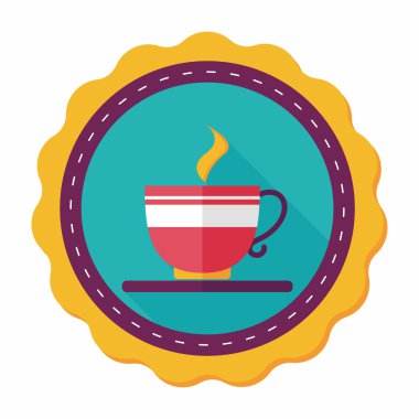 Uzun Gölge, eps10 ile kahve düz simgesi