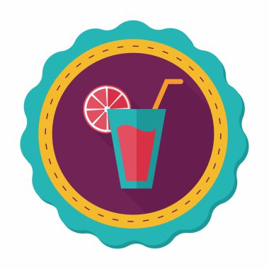 Uzun Gölge, eps10 ile kokteyl düz simgesi