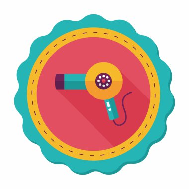 Uzun Gölge, eps10 saç kurutma makinesi düz simgesiyle