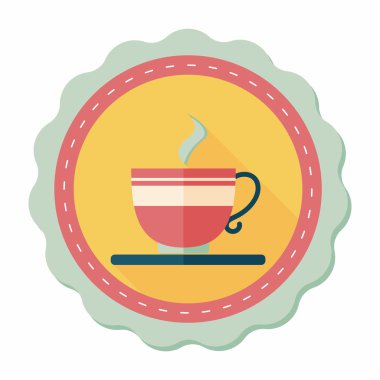 Uzun Gölge, eps10 ile kahve düz simgesi