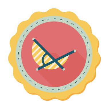 Uzun Gölge, eps10 ile tembel plaj güneş yatak sandalye düz simgesi