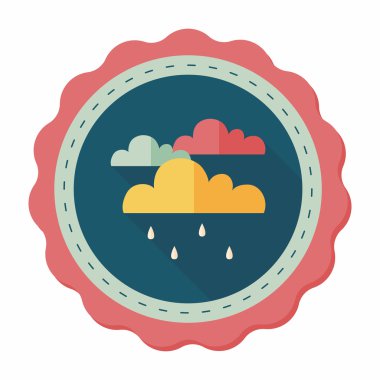 yağmur uzun gölge, eps10 düz simgesiyle