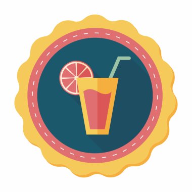 Uzun Gölge, eps10 ile kokteyl düz simgesi