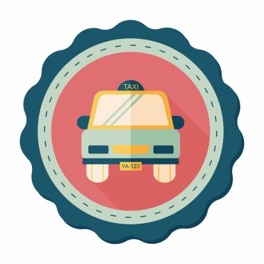 Uzun Gölge, eps10 taksi düz simgesiyle