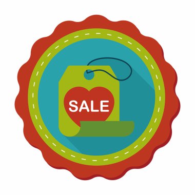 Uzun Gölge, eps10 ile Sevgililer Günü Satılık düz simgesi