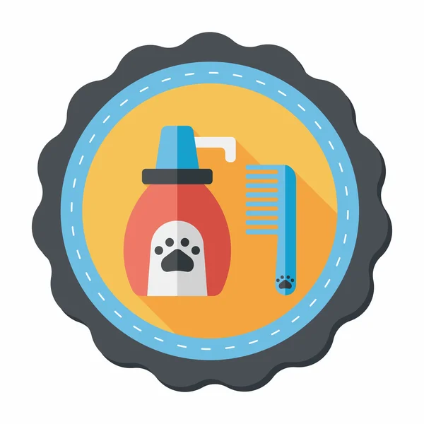 Pet shampoo flat icon with long shadow,eps10 — Stock Vector