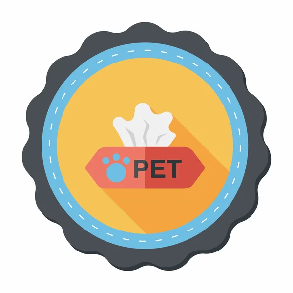 Pet style tissue case flat icon with long shadow,eps10 — Stock Vector