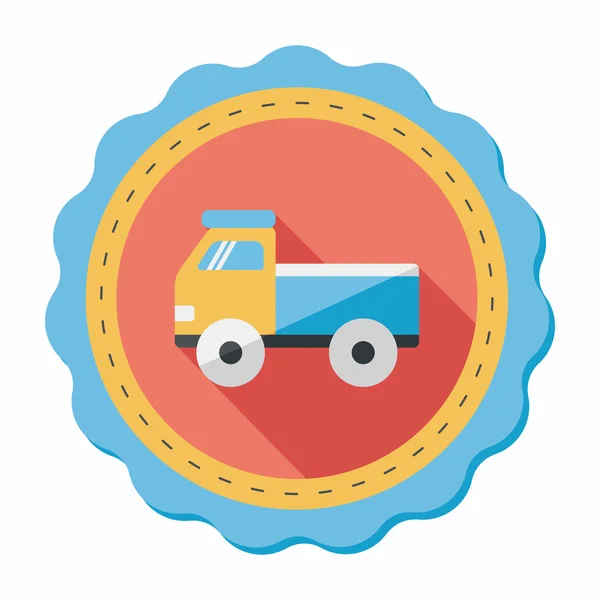 Truck flat icon with long shadow,eps10 — Stock Vector