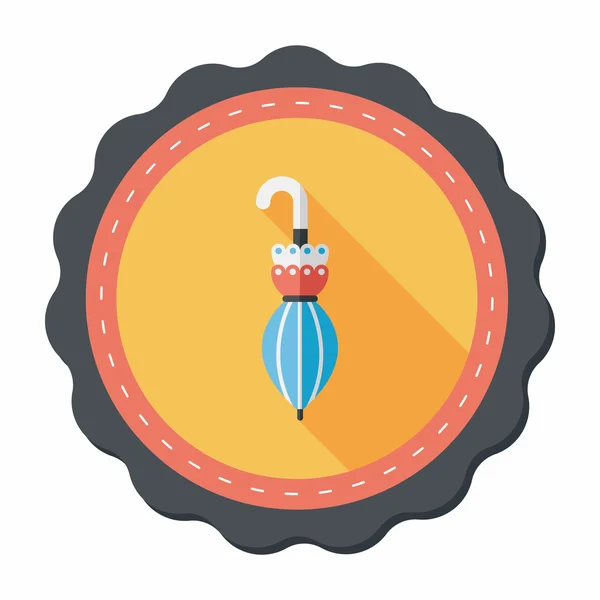 Umbrella flat icon with long shadow, eps10 — стоковый вектор