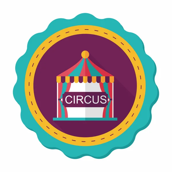 Circus flat icon with long shadow,eps10 — Stock Vector