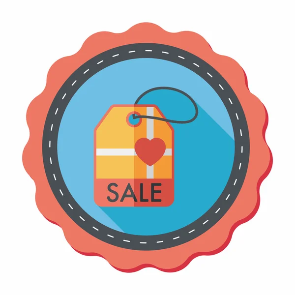 Valentine's Day SALE flat icon with long shadow,eps10 — Stock Vector