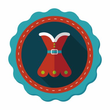 Noel elbise uzun gölge, eps10 düz simgesiyle