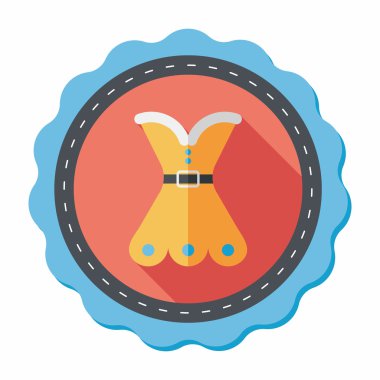 Noel elbise uzun gölge, eps10 düz simgesiyle