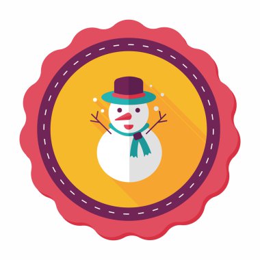 kardan adam düz simgesi ile uzun gölge, eps10