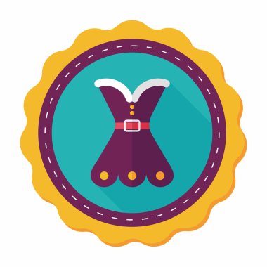 Noel elbise uzun gölge, eps10 düz simgesiyle