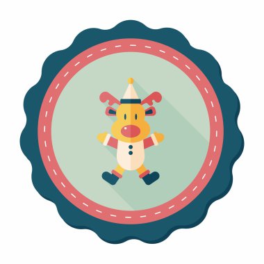 Ren geyiği ile uzun gölge, eps10 düz simgesi