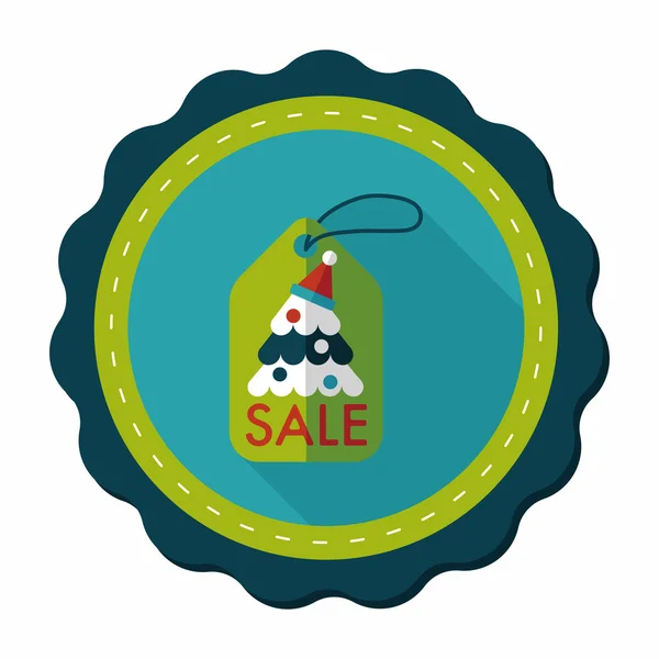 Christmas sale flat icon with long shadow, eps10 — Stock Vector