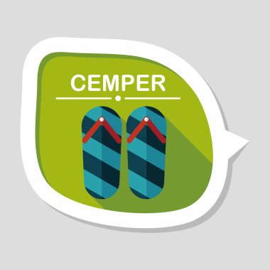 Uzun Gölge, eps10 ile flip flop düz simgesi