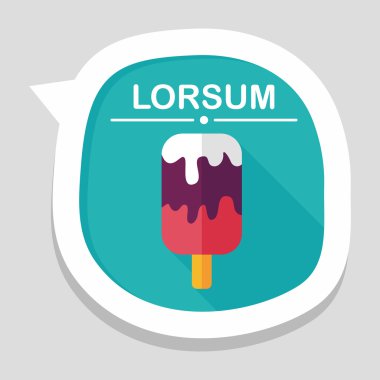 Uzun Gölge, eps10 dondurma düz simgesi