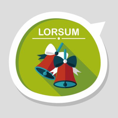 Uzun Gölge, eps10 ile Noel çanları düz simgesi